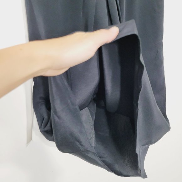 Ali-Ro Cap Sleeve Mini Shift Dress Black Studded Neckline Pockets Womens NWT 2 - Picture 4 of 10